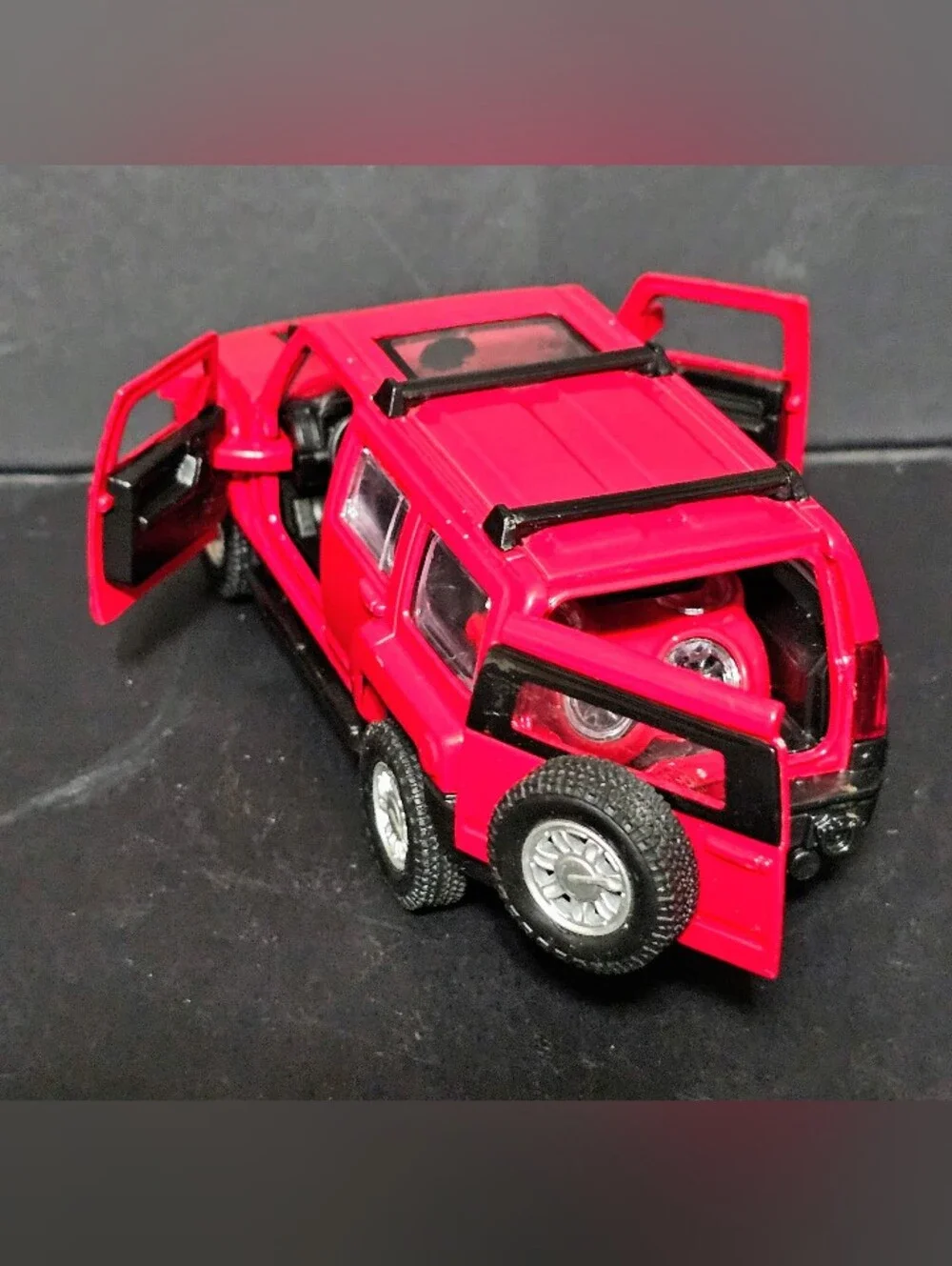 Diecast Metal Toy Model MSZ Red Hummer H3 SUV 1:32